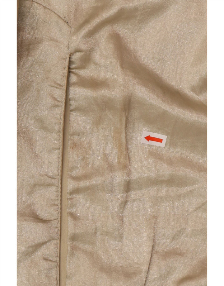 OLLY & CO Manteau en cuir pour femme UK 10 Petit cuir beige