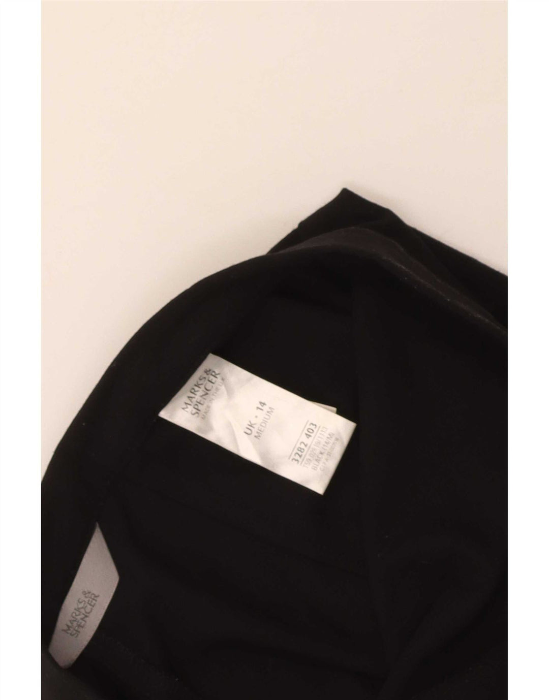 Marks & Spencer Pantalon de costume droit pour femme UK 14 Medium W30 L29 Noir