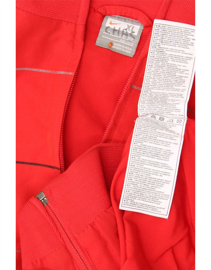 Nike Veste de survêtement graphique pour garçon 13-14 ans XL Rouge Rayé Polyester