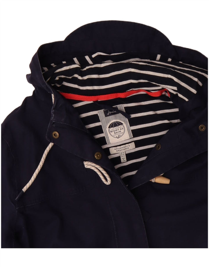 JOULES Manteau imperméable à capuche pour femme UK 44 Large Bleu marine Polyester