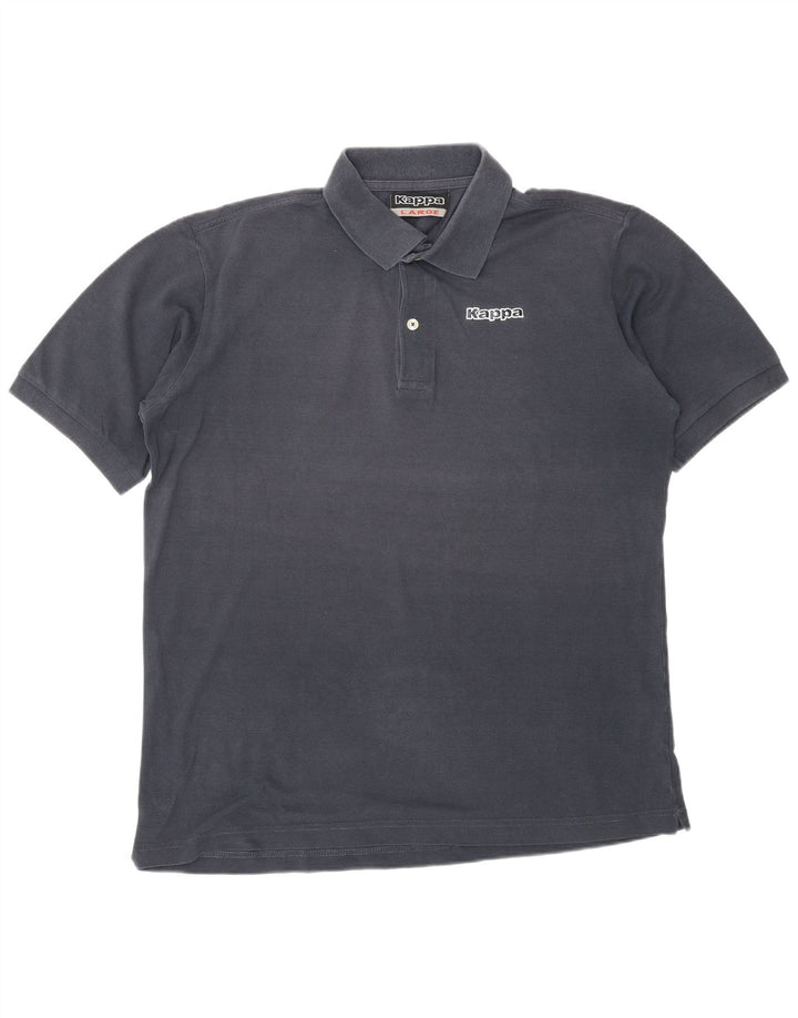 KAPPA Polo Homme Large Bleu Marine Coton