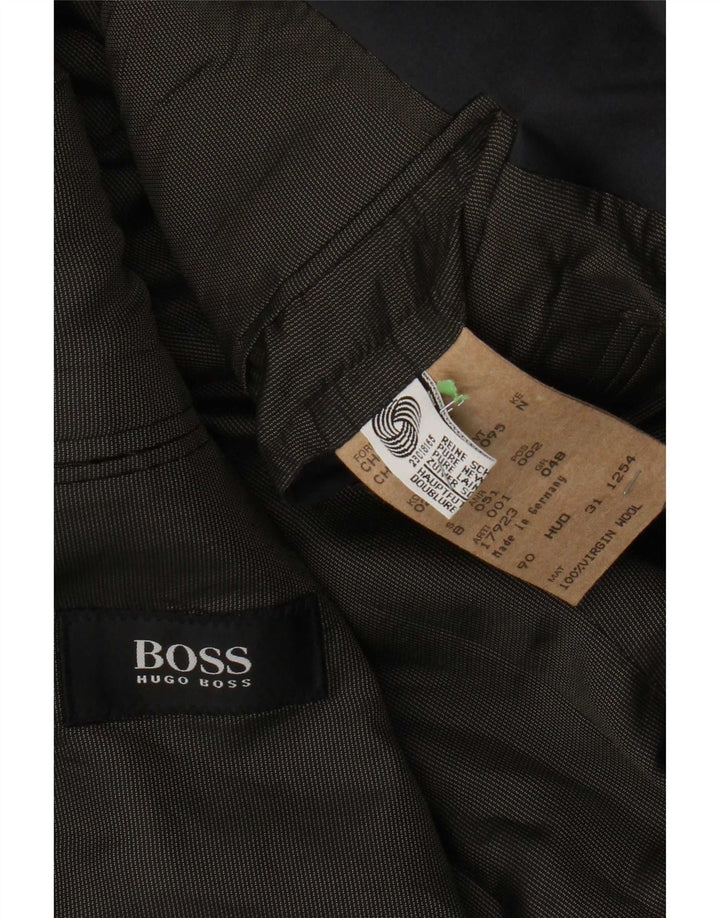 Hugo Boss Veste blazer à 3 boutons pour homme EU 48 Bleu marine moyen Laine vierge