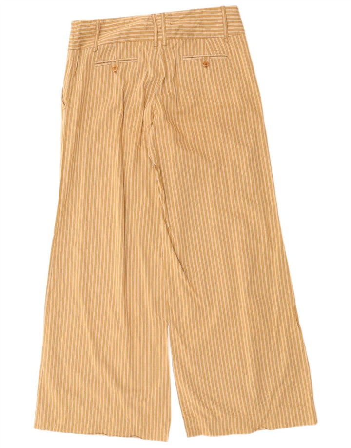 MAX MARA Pantalon décontracté à jambe large pour femme US 10 Large W34 L32 Marron rayé