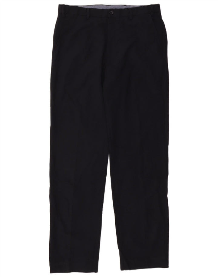 Marks & Spencer Pantalon de costume droit pour homme W34 L33 Bleu marine