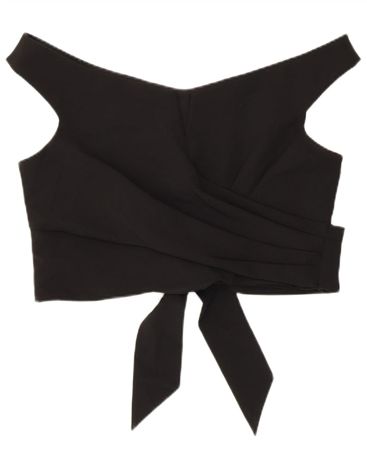 Coast Haut court à épaules dénudées pour femme UK 16 Large Noir Polyester