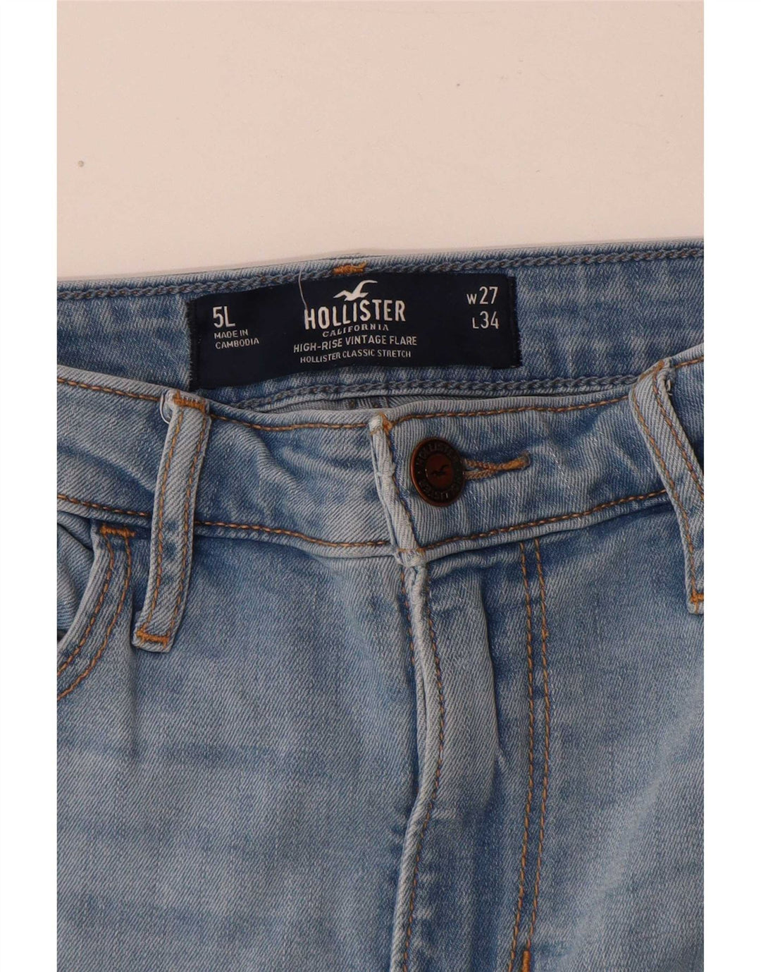 Hollister Jean Évasé Femme W27 L34 Bleu Coton