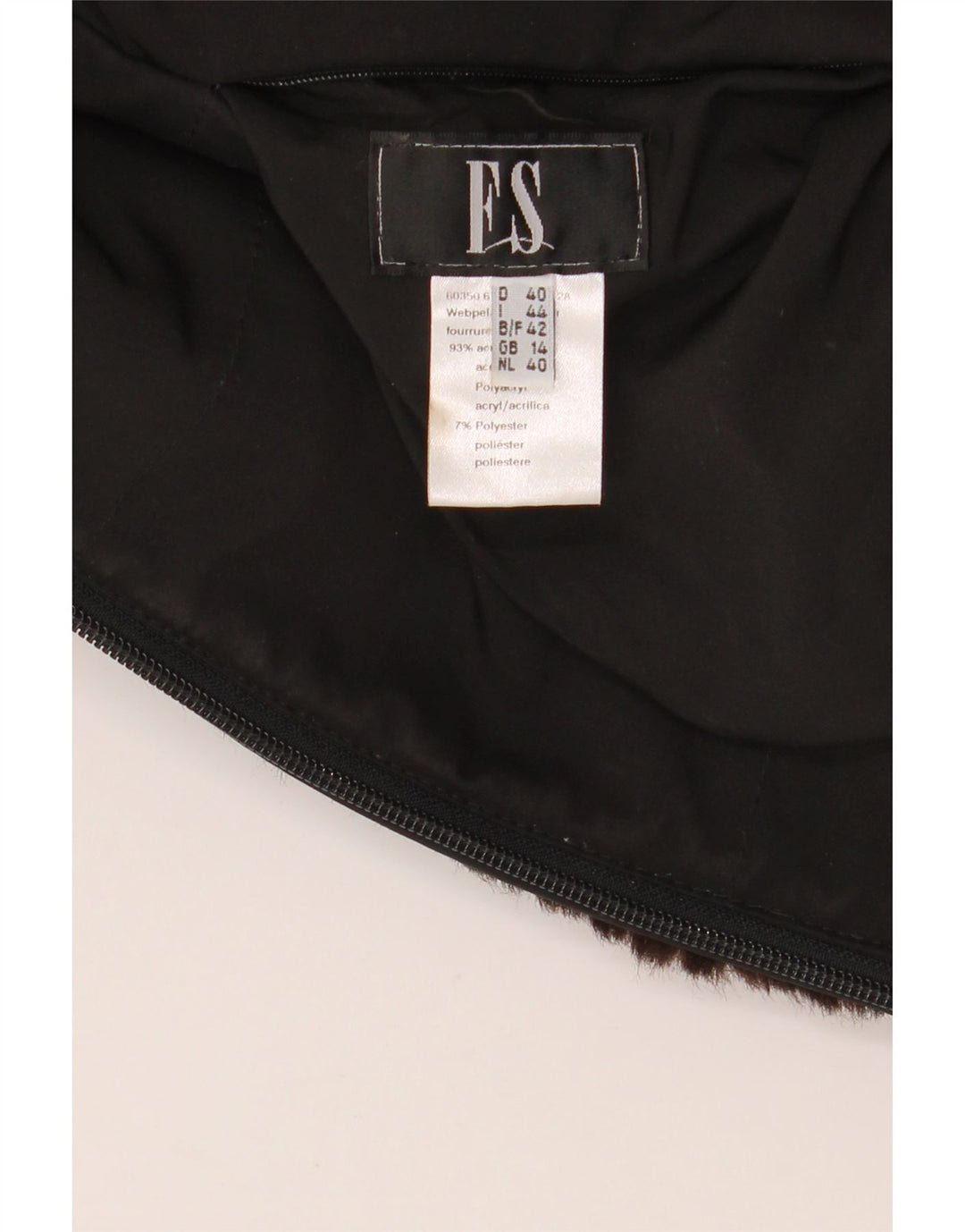 VINTAGE Gilet en fausse fourrure femme UK 14 Acrylique marron moyen