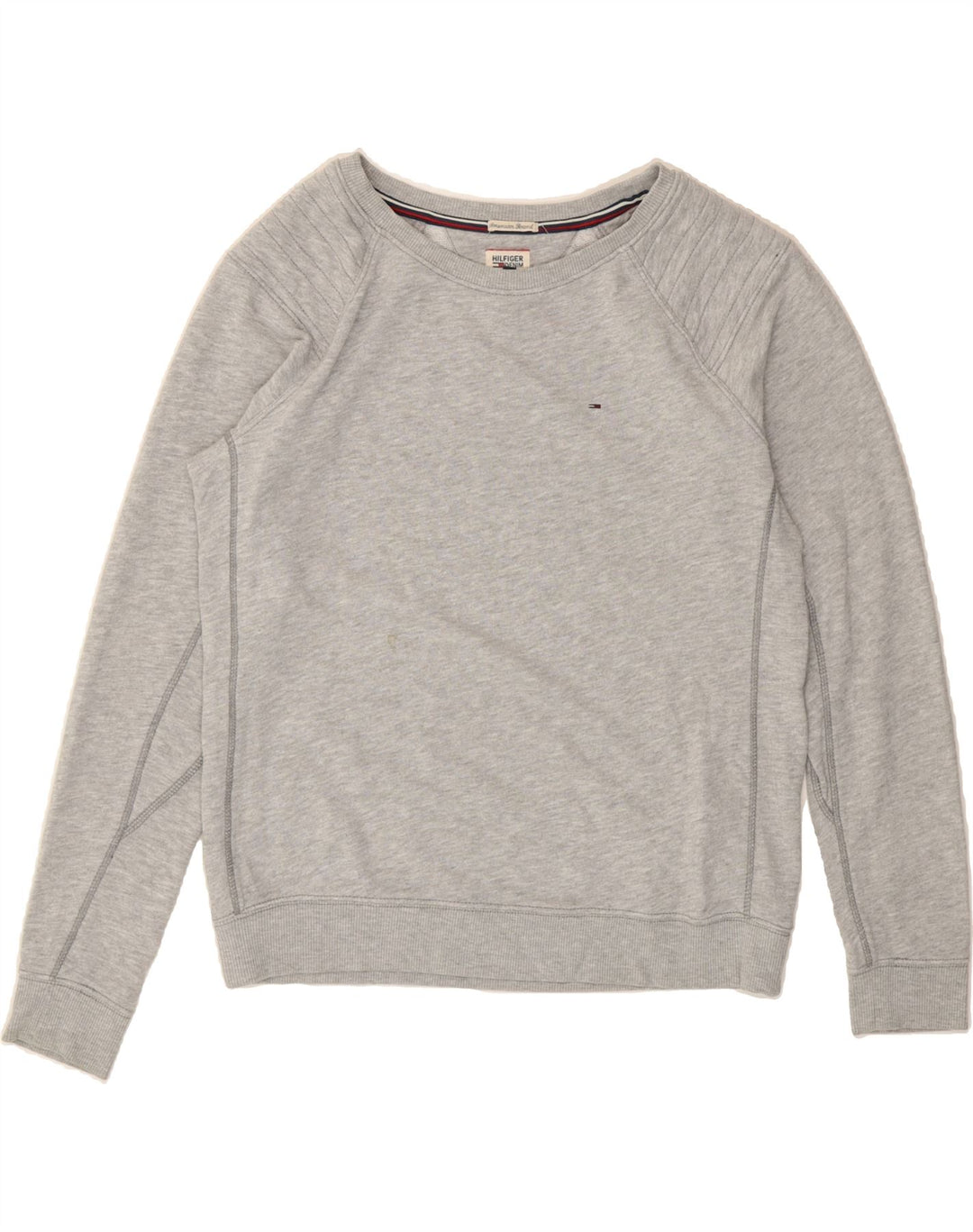 TOMMY HILFIGER Womens Sweatshirt Jumper UK 16 Large Grey Cotton Vintage Tommy Hilfiger and Second-Hand Tommy Hilfiger from Messina Hembry 