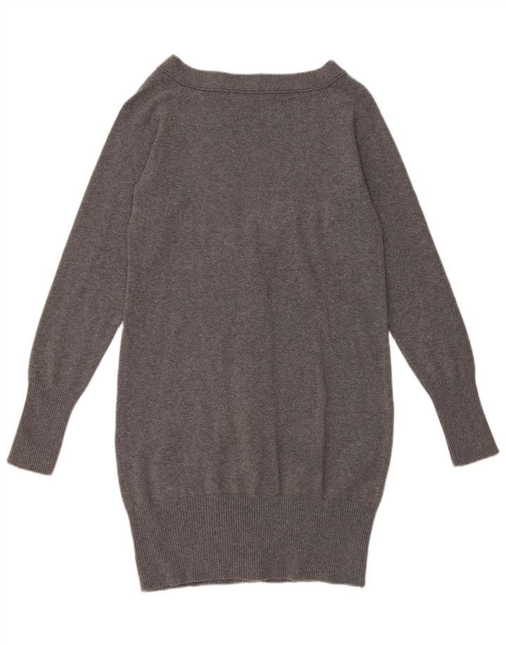 Zara Cardigan long pour femme UK 12 Gris moyen