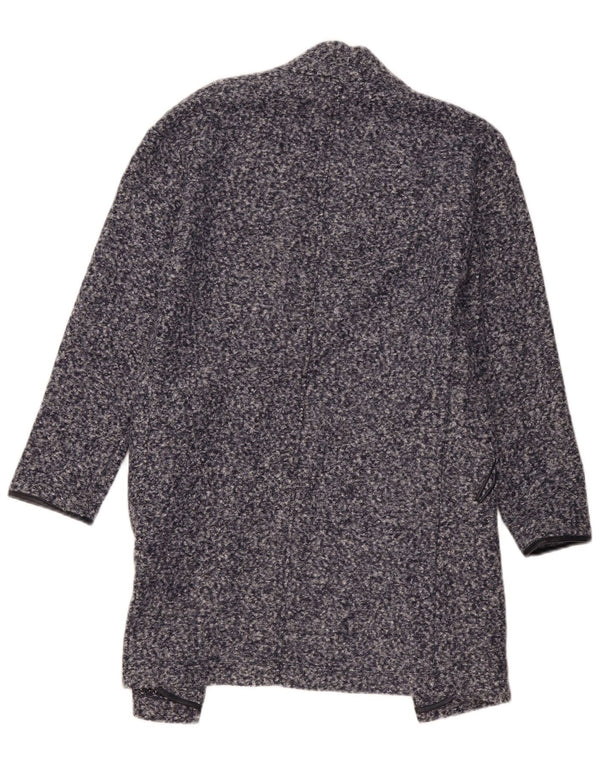 Marks & Spencer Manteau ouvert pour femme UK 8 Petit polyester moucheté bleu marine