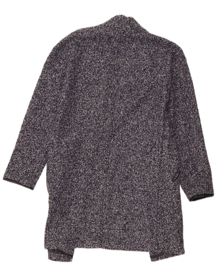 Marks & Spencer Manteau ouvert pour femme UK 8 Petit polyester moucheté bleu marine