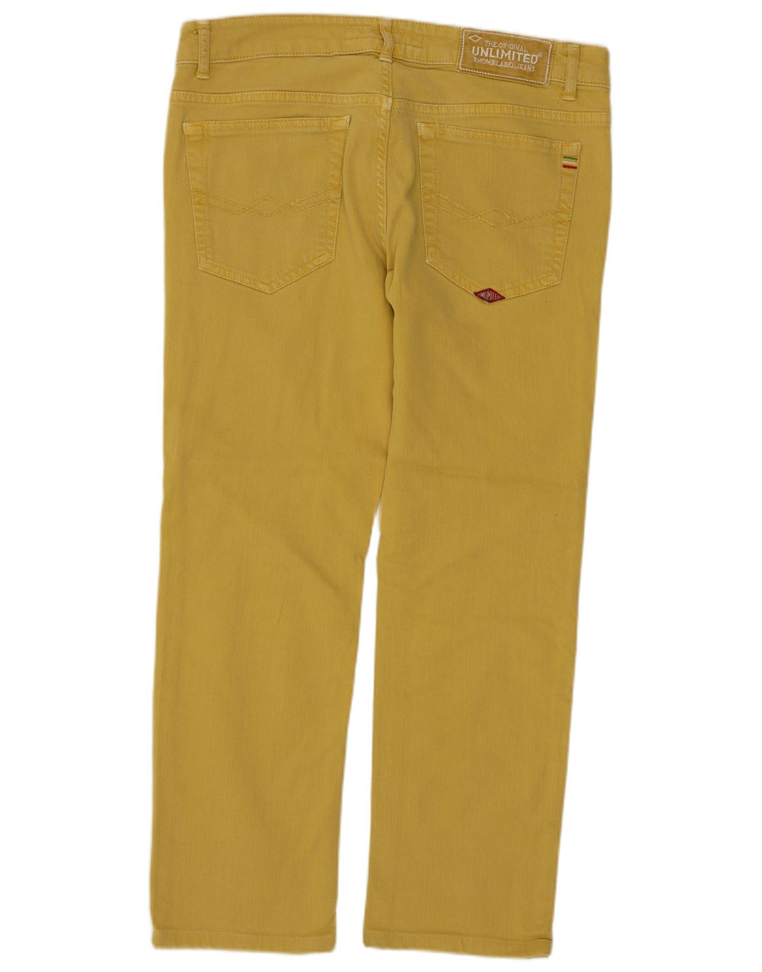 UNLIMITED Jean court homme W31 L25 coton jaune