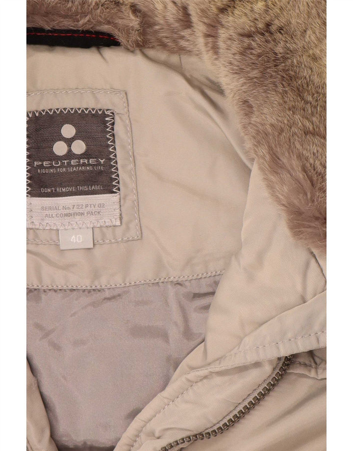 PEUTEREY Veste matelassée à capuche IT 40 Small Gris Polyamide