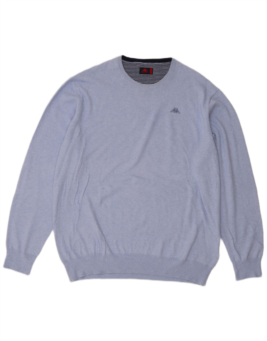 Kappa Pull à col rond pour homme 2XL Bleu Coton