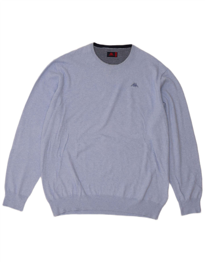 Kappa Pull à col rond pour homme 2XL Bleu Coton