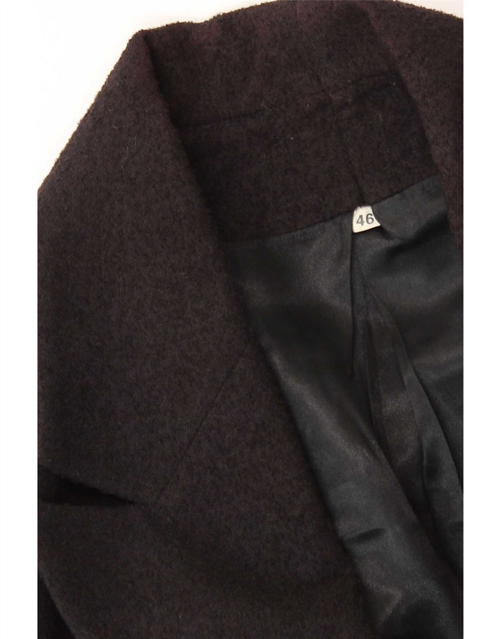 vintage Femme 1 Bouton Blazer Veste IT 46 Grand Noir