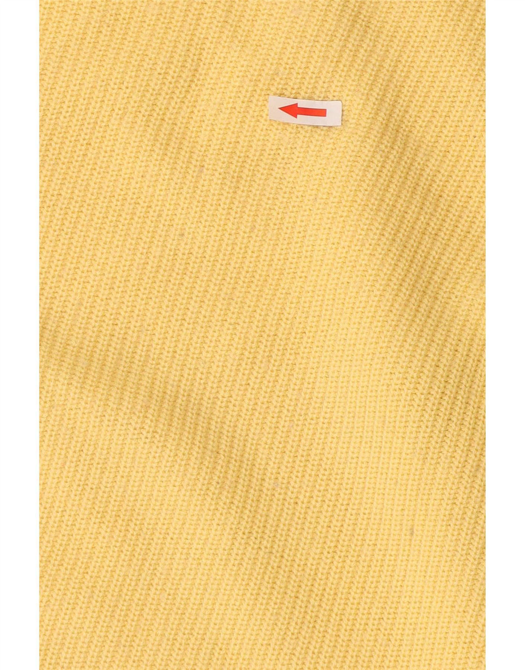 vintage Mens Crew Neck Jumper Pull Grand Jaune Colorblock