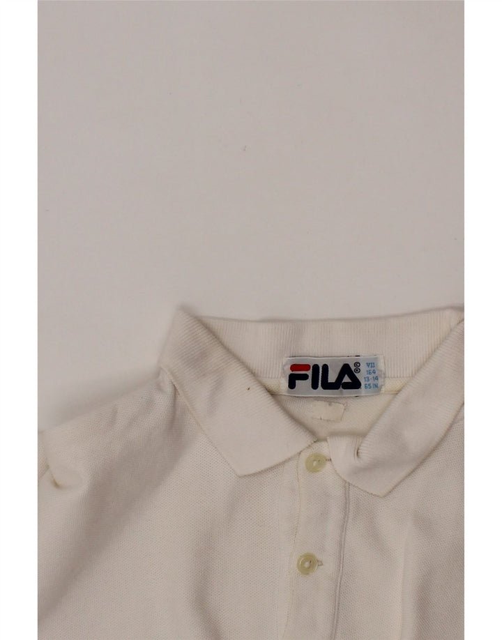 FILA Polo Garçon 13-14 ans Blanc