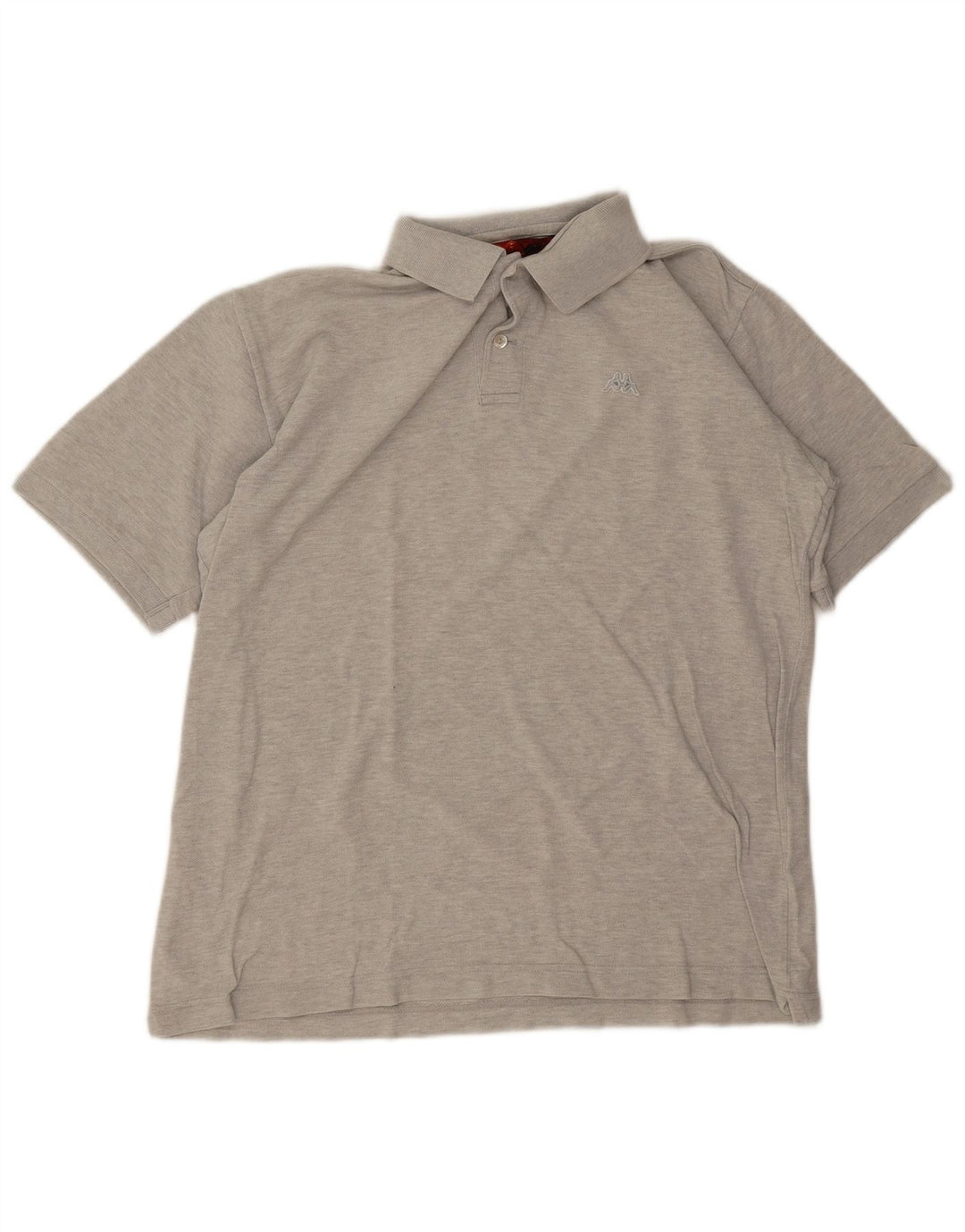 Kappa Polo Homme Large Gris Moucheté Coton