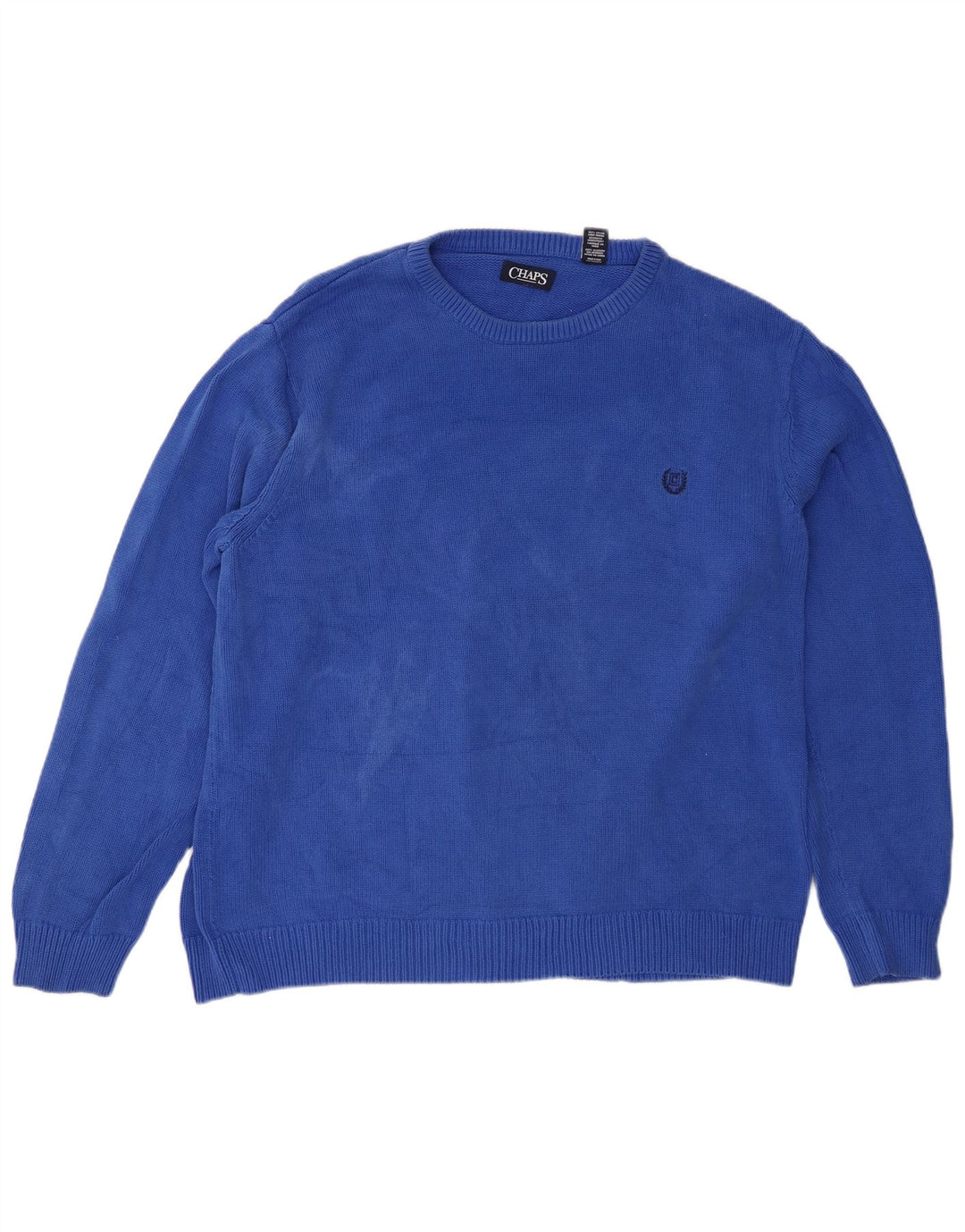 Chaps Pull col bateau pour homme 2XL Bleu Coton