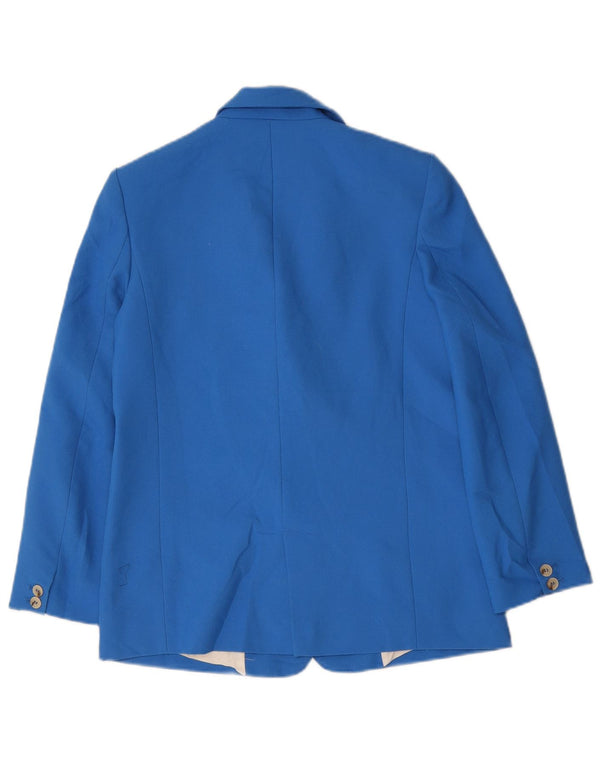 Zara Veste blazer surdimensionnée à 2 boutons pour femme UK 6 XS Bleu