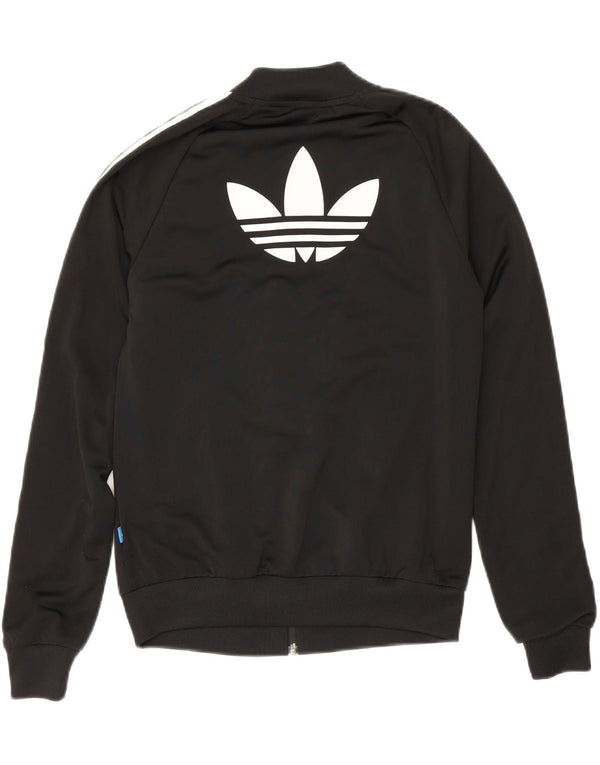 Adidas Veste de survêtement graphique pour femme UK 6 XS Noir Polyester