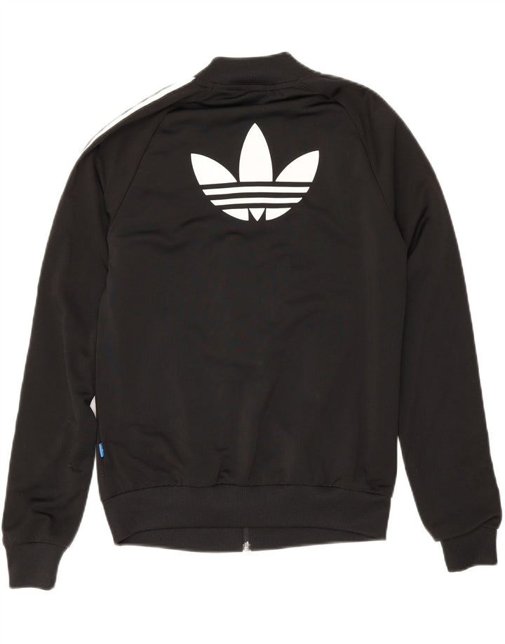 Adidas Veste de survêtement graphique pour femme UK 6 XS Noir Polyester