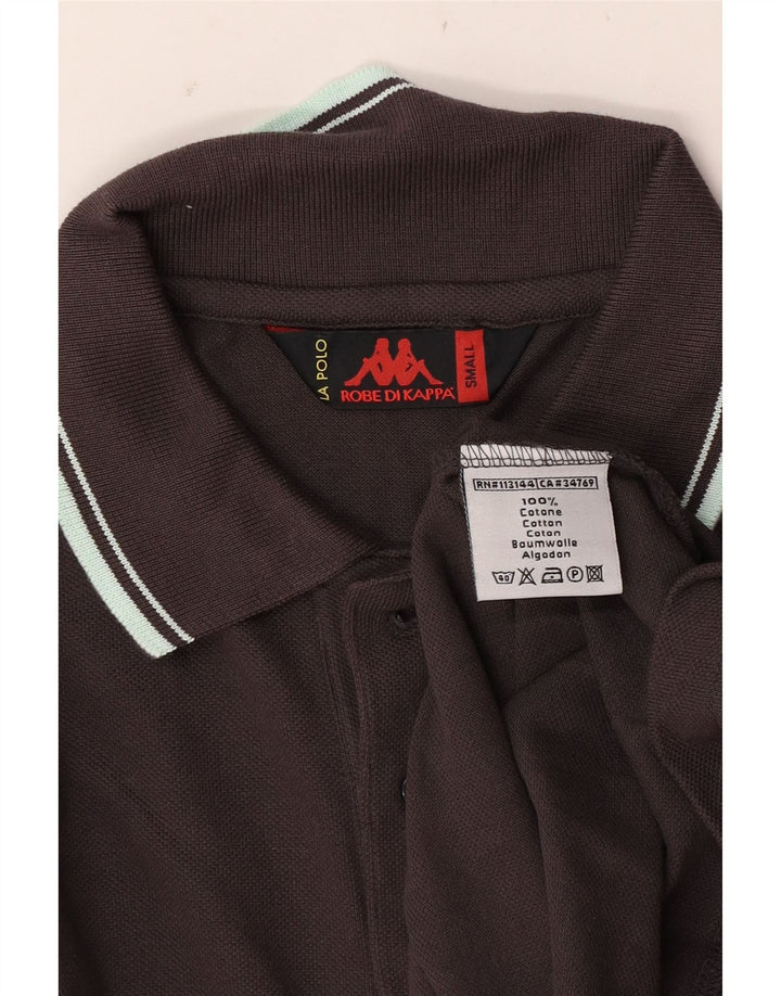 Kappa Polo Homme Petit Marron Coton