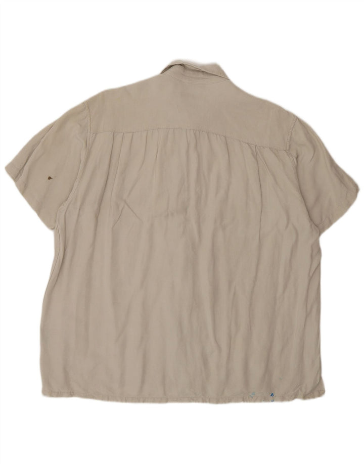 Nautica Chemise à manches courtes pour homme en lin gris grand
