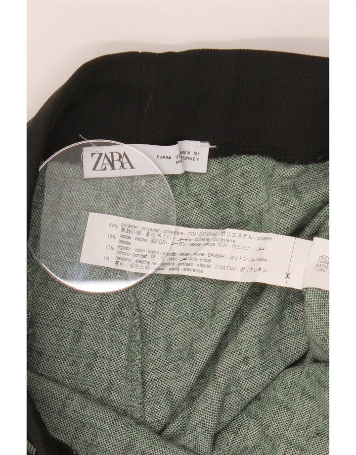 Zara Homme Pantalon De Survêtement Joggers Vert Moyen Géométrique Polyester