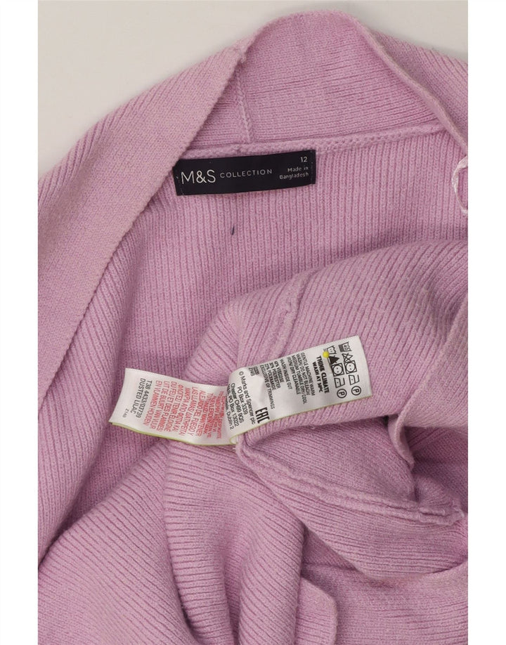 Marks & Spencer Pull cardigan ouvert long pour femme UK 12 Rose moyen
