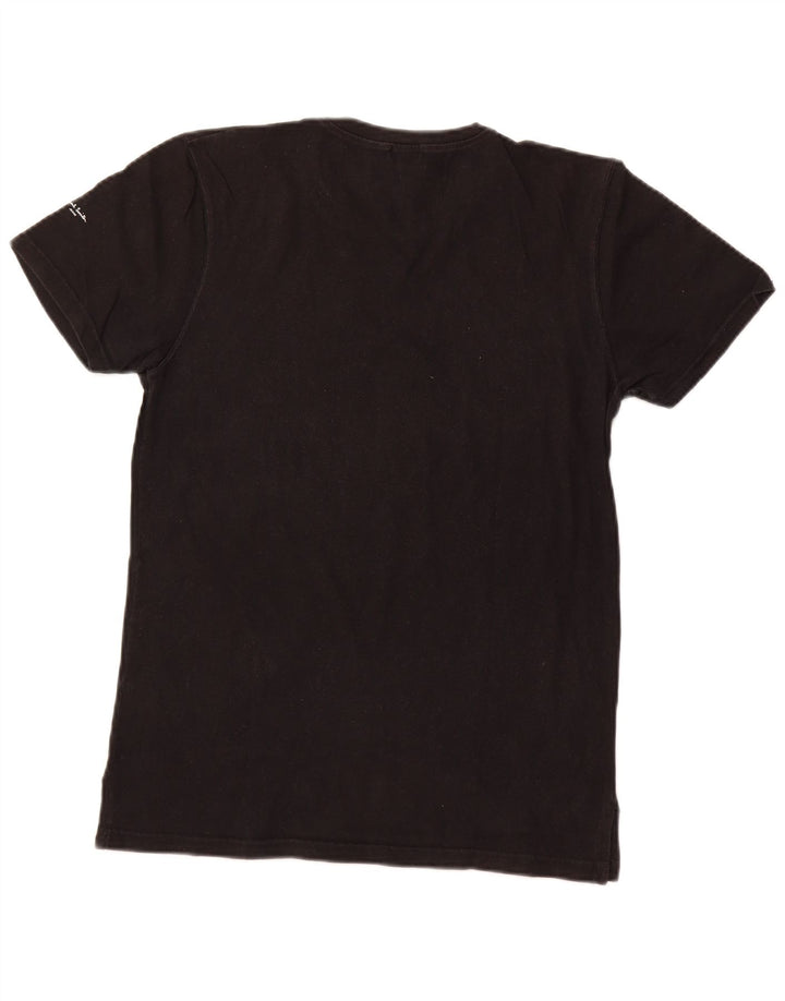 PAUL SMITH T-shirt graphique Triumph pour femme UK 12 en coton noir moyen