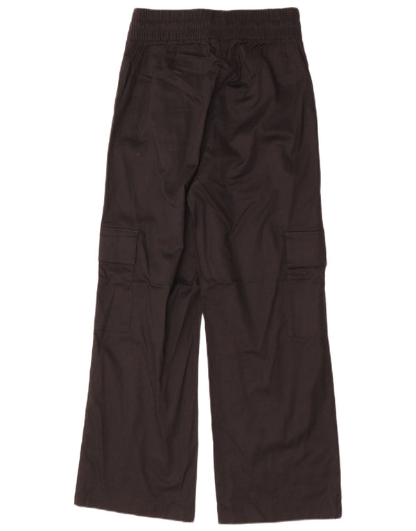 ADIDAS Pantalon cargo taille haute pour femme UK 8/10 Small W25 L28 Noir