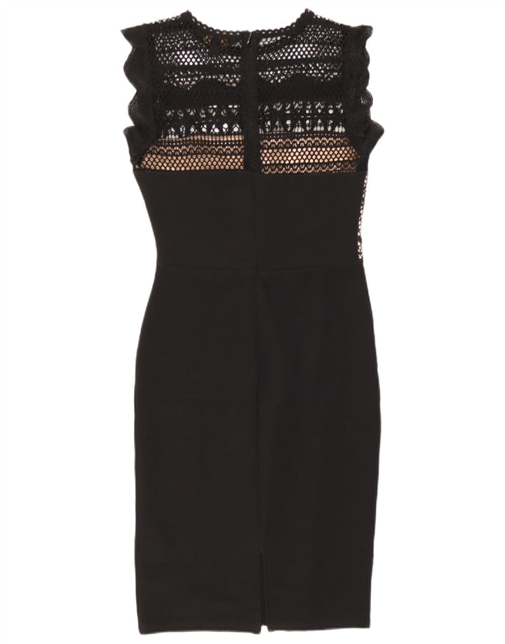 Lipsy Robe fourreau sans manches pour femme UK 8 Small Noir Polyester