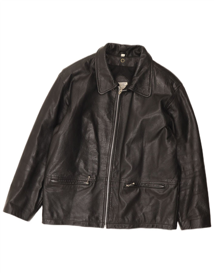 Veste en cuir femme CLASSIC UK 12 cuir noir moyen