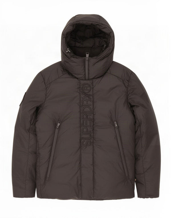 Superdry Veste matelassée à capuche graphique pour hommes UK 40 Large Noir