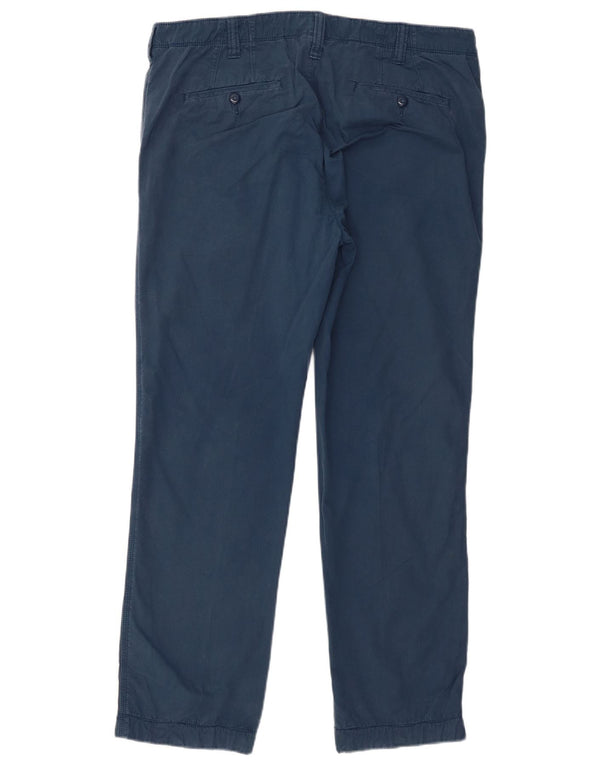 Marks & Spencer Pantalon Chino Droit Homme W36 L29 Bleu Coton