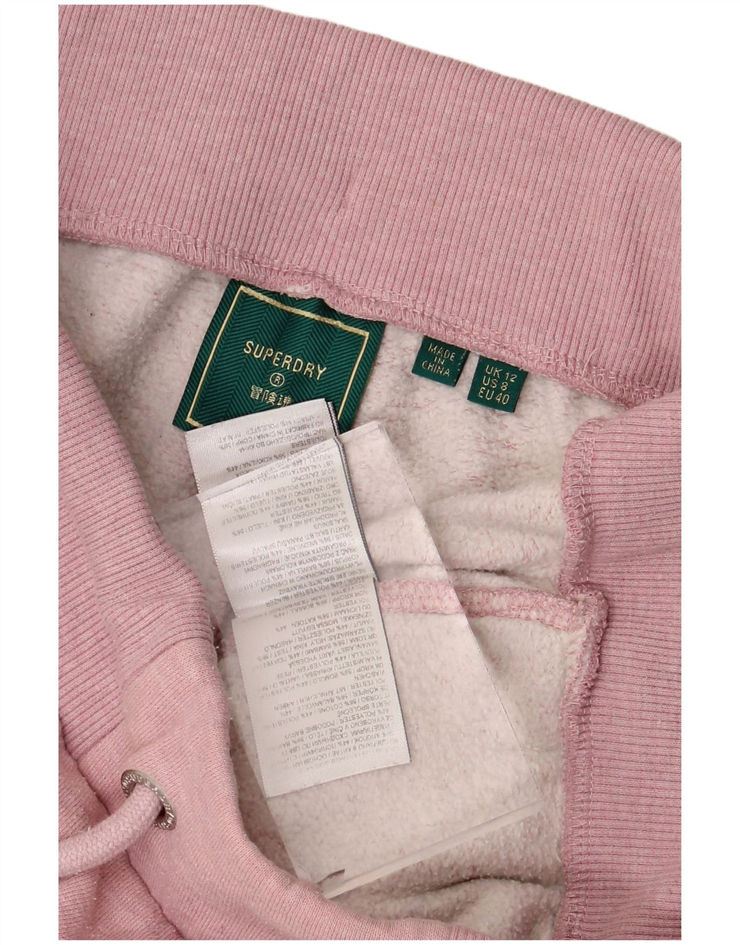 Superdry Femme Pantalon De Survêtement Joggers UK 12 Rose Moyen Polyester
