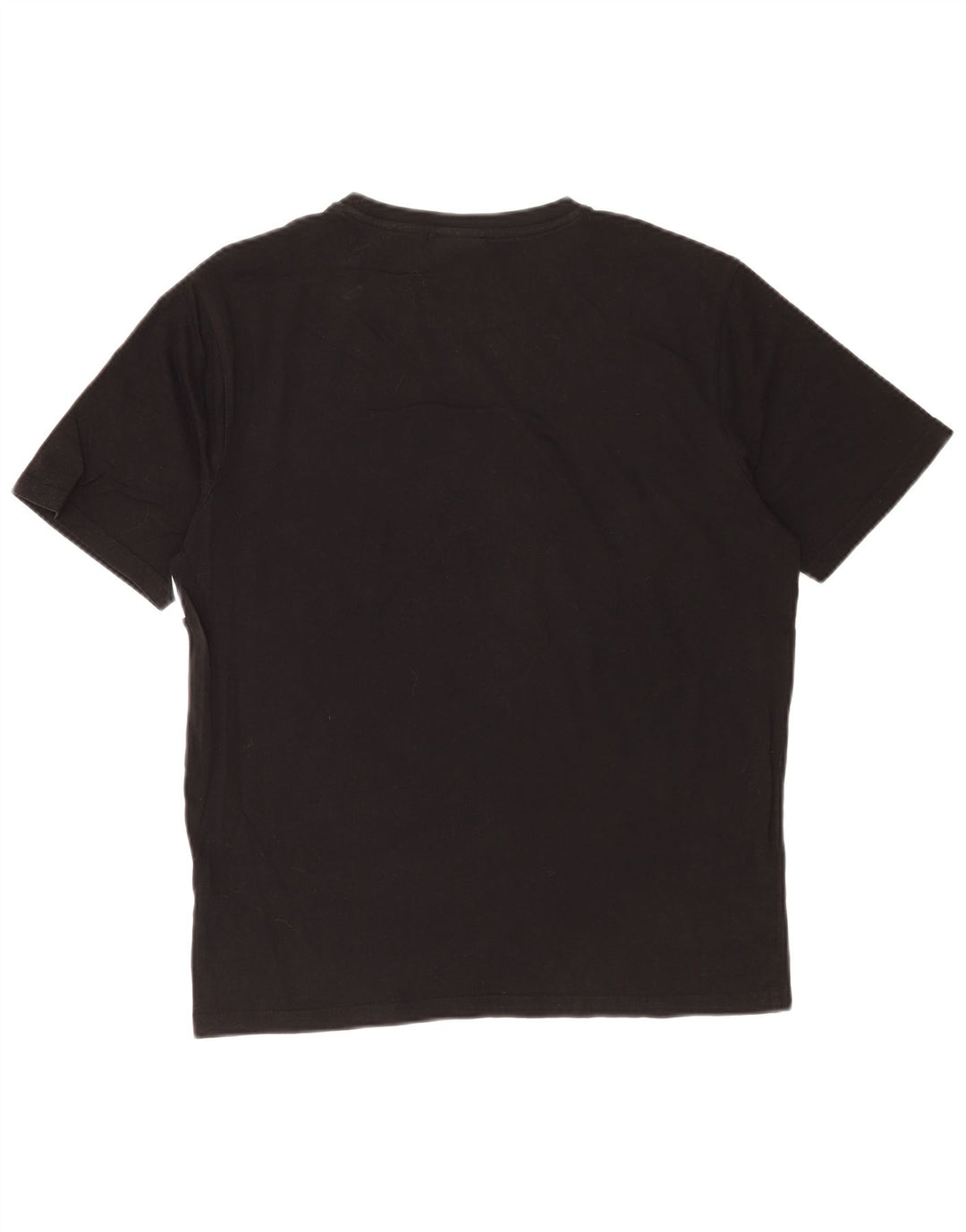 Ellesse T-Shirt Graphique Haut en Coton Colorblock Noir Moyen Homme