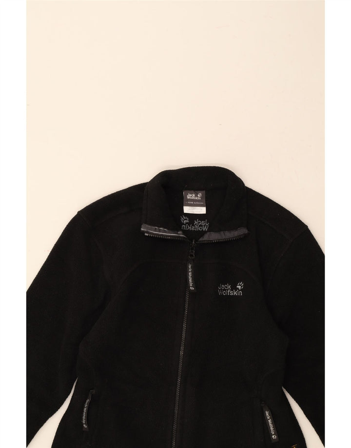 JACK WOLFSKIN Womens Fleece Jacket UK 10 Small Black Polyester Vintage Jack Wolfskin and Second-Hand Jack Wolfskin from Messina Hembry 