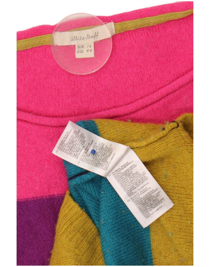 Pull White Stuff Femme Col Bateau UK 16 Large Multicolore
