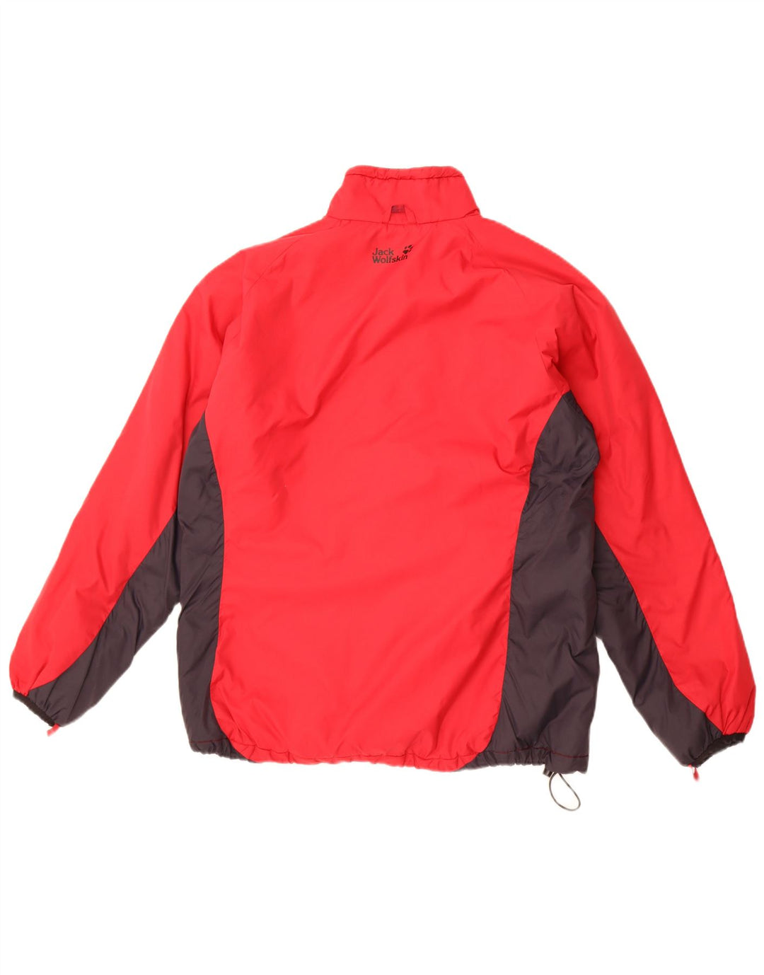 Jack Wolfskin Veste coupe-vent pour femme UK 14/16 Large Rouge Colourblock