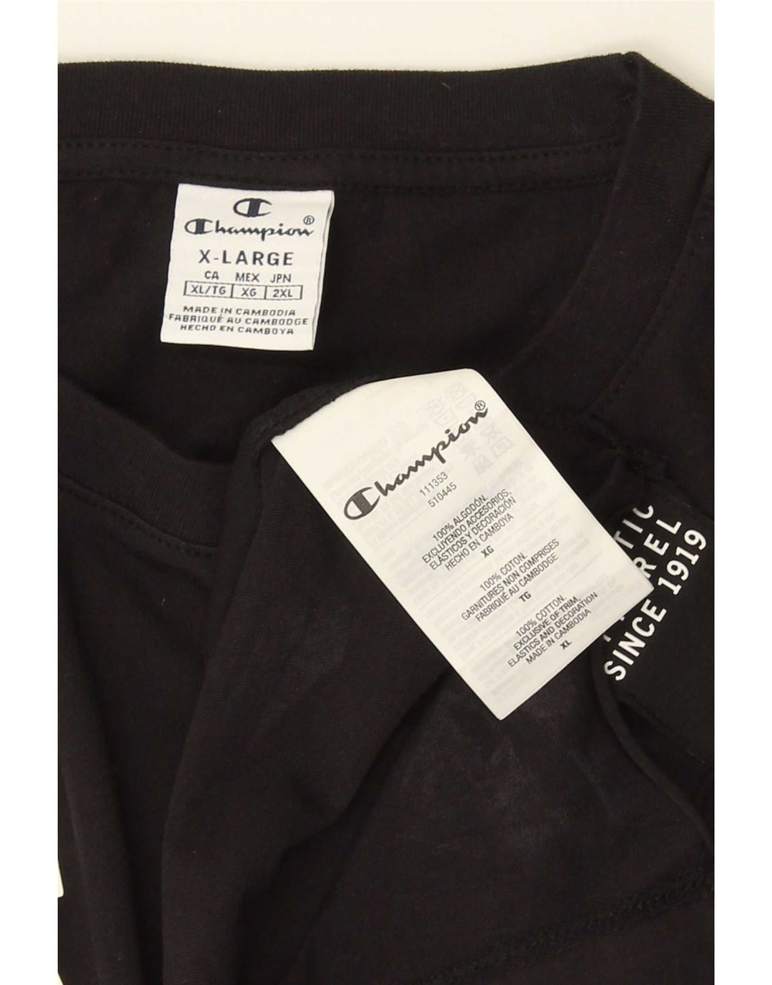 Champion Débardeur Graphique Homme XL Noir Coton