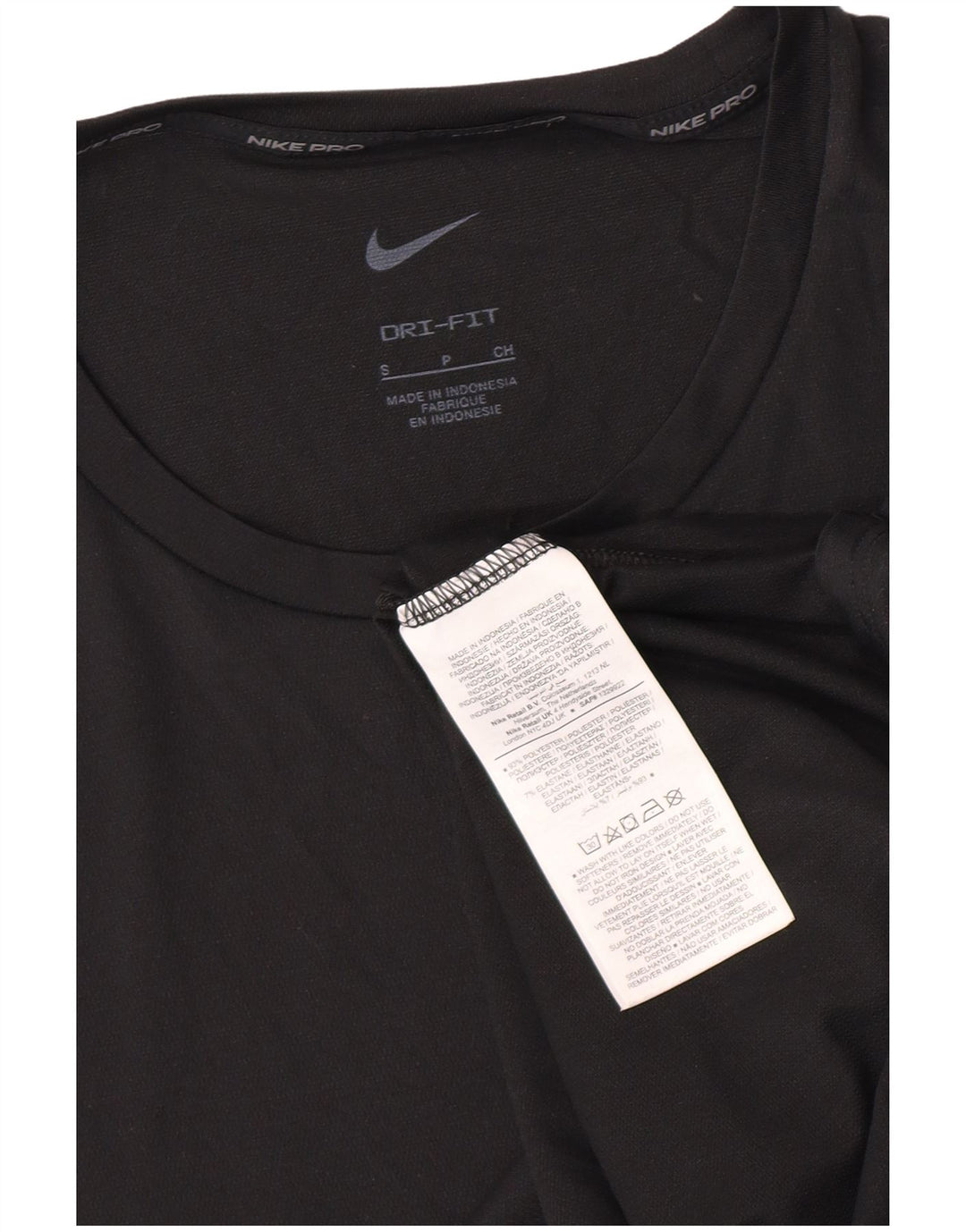 Nike Hommes Dri Fit T-Shirt Haut Petit Noir Polyester