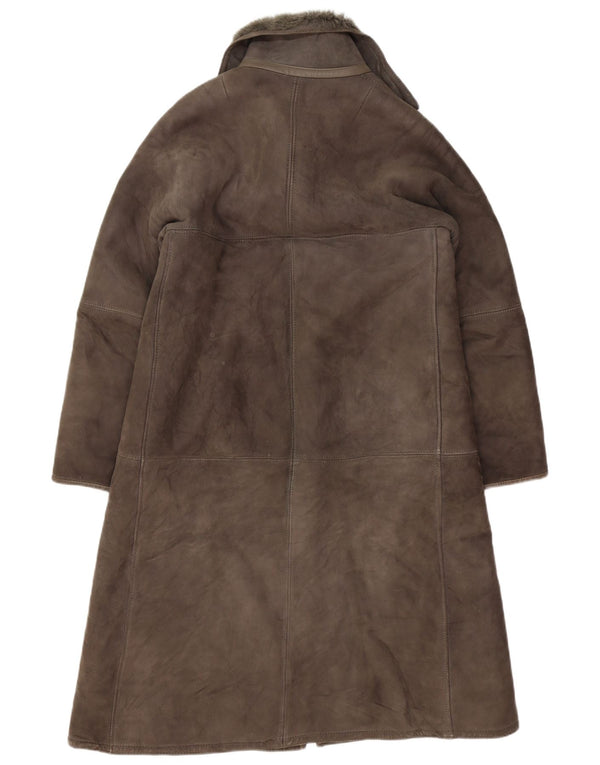 Manteau en peau de mouton femme vintage IT 42 peau de mouton gris moyen