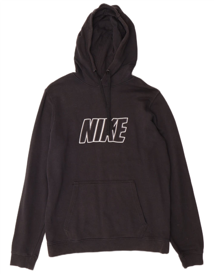 Nike Pull à capuche graphique en coton noir moyen pour homme