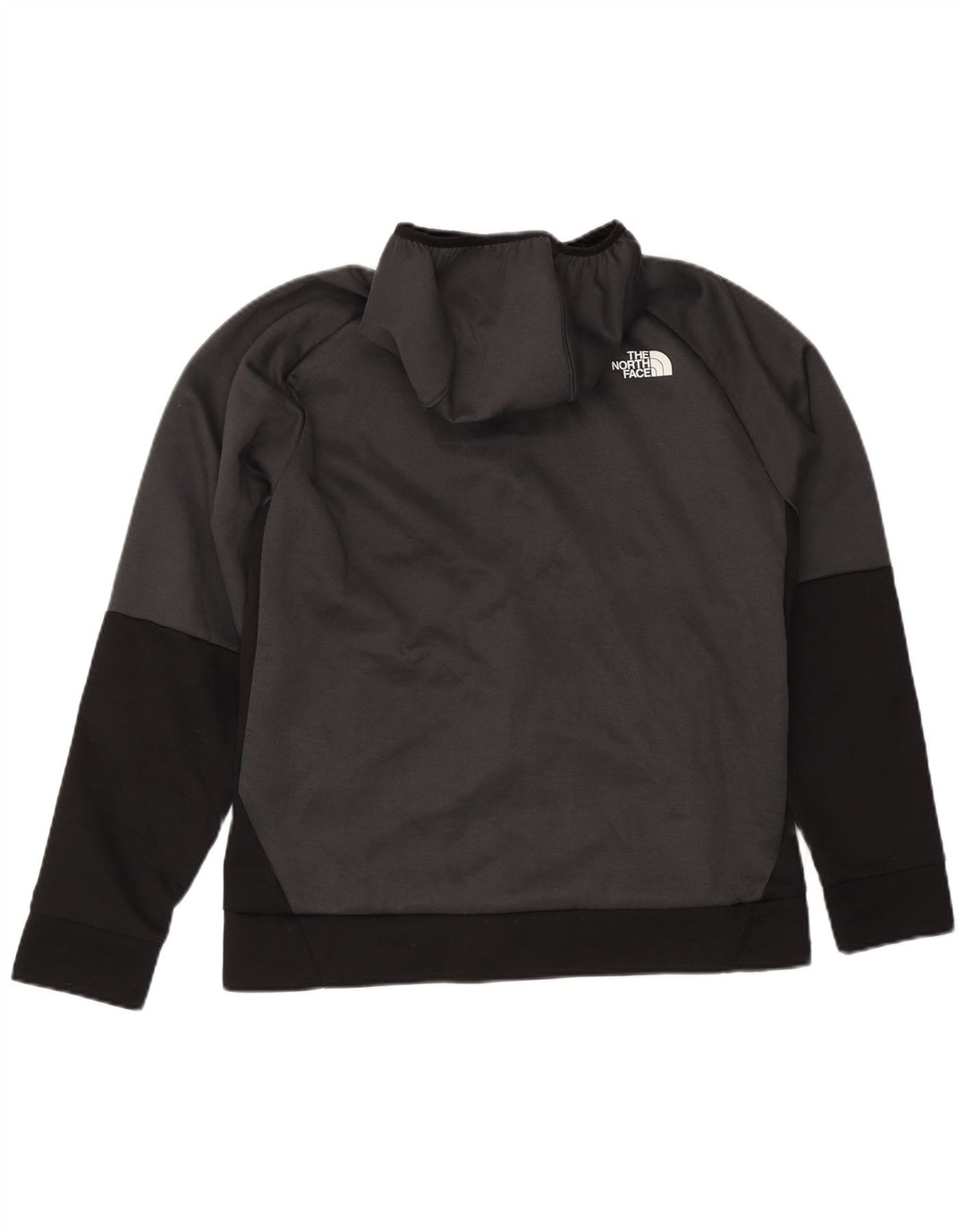 The North Face Pull à capuche zippé pour homme Large Gris Colorblock Polyester
