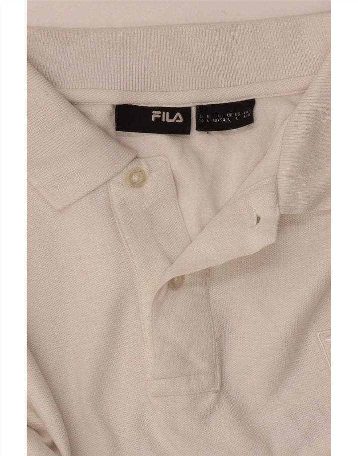 Fila Polo Homme Large Blanc