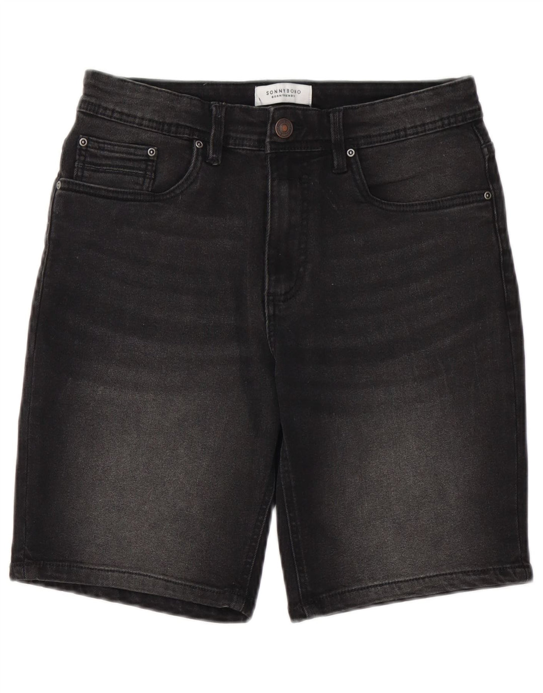SONNY BONO Short en Jean Femme IT 44 Moyen W29 Coton Noir