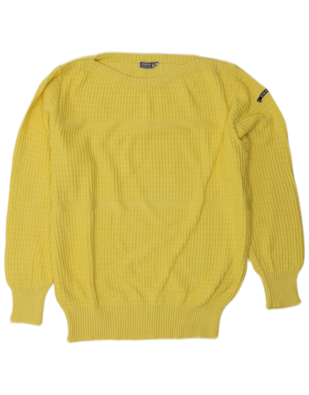 Ouragan Pull col bateau pour femme UK 14 Large Jaune
